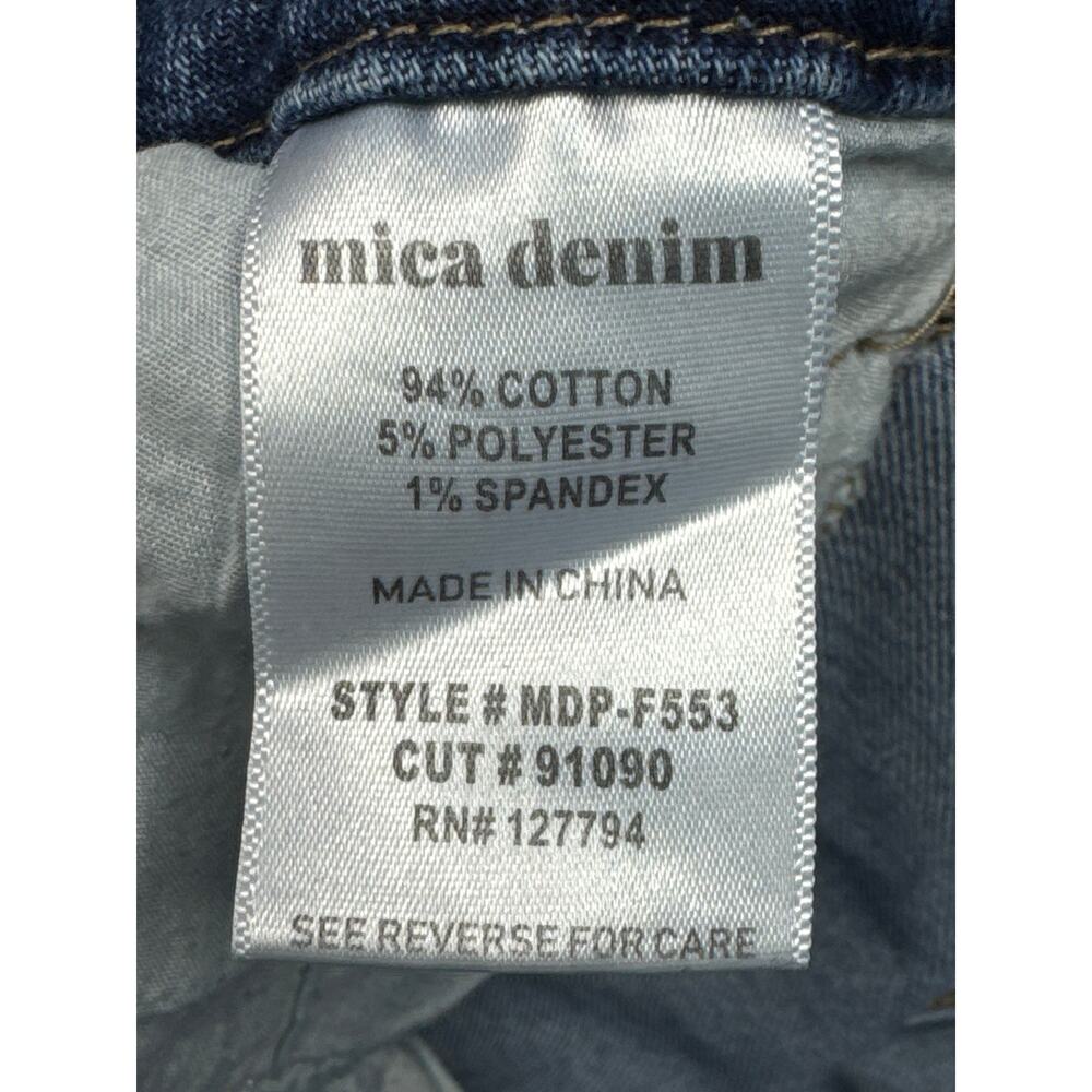 Mica Los Angeles Women's Flare Leg Blue Denim Jeans - Size 28 (28x31.5) - Picture 5 of 5